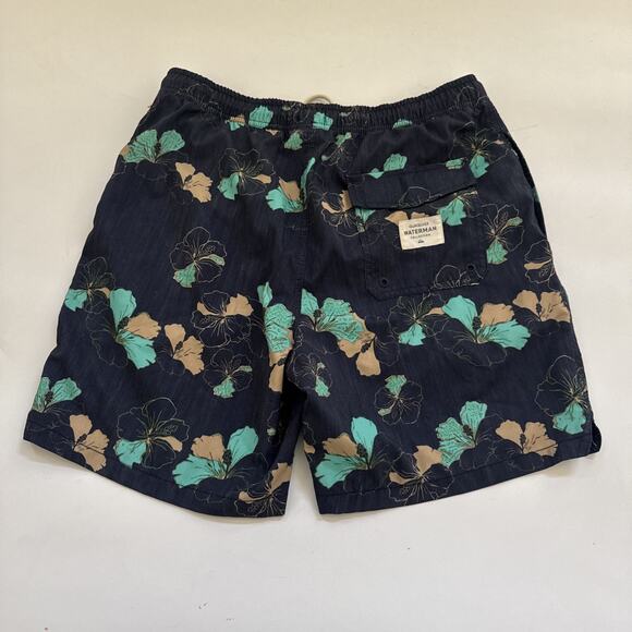 Quicksilver Waterman Collection Swim Trunk Mens Large Hawaiian Shorts Beachy - Picture 7 of 11